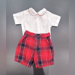 Tartan Shirt & Short set. Worn only once, great condition.